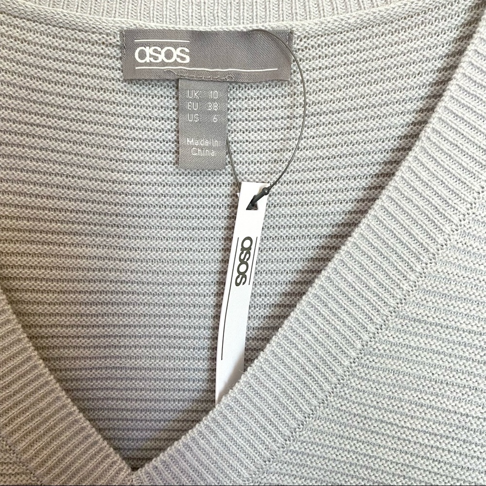 ASOS Oversized Ribbed V-Neck Sweater - Picture 4 of 5
